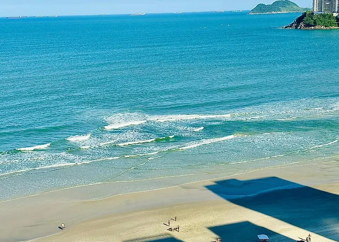 Apartamento Frente Ao Mar Na Praia Das Pitangueiras - Ar Condicionado - 6 Pessoas Guarujá