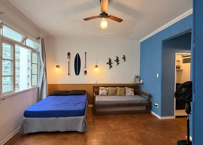 Studio Uma Quadra Da Praia - Pitangueiras Guarujá