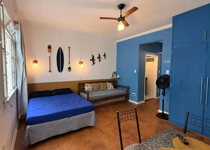 Studio Uma Quadra Da Praia - Pitangueiras Guarujá
